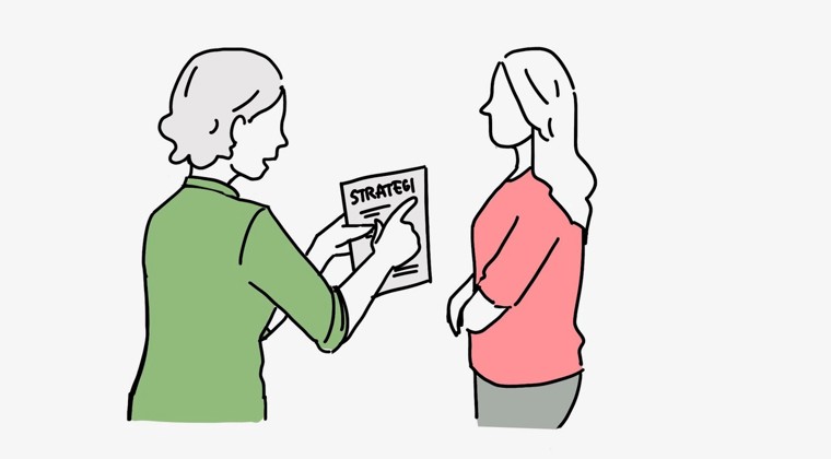 Illustration af rådgivning omkring strategier