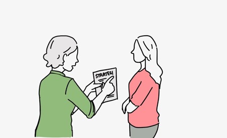 Illustration af rådgivning omkring strategier