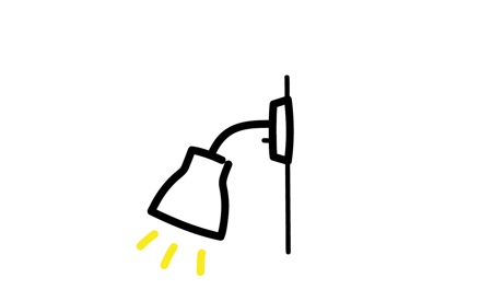 Illustration af væglampe